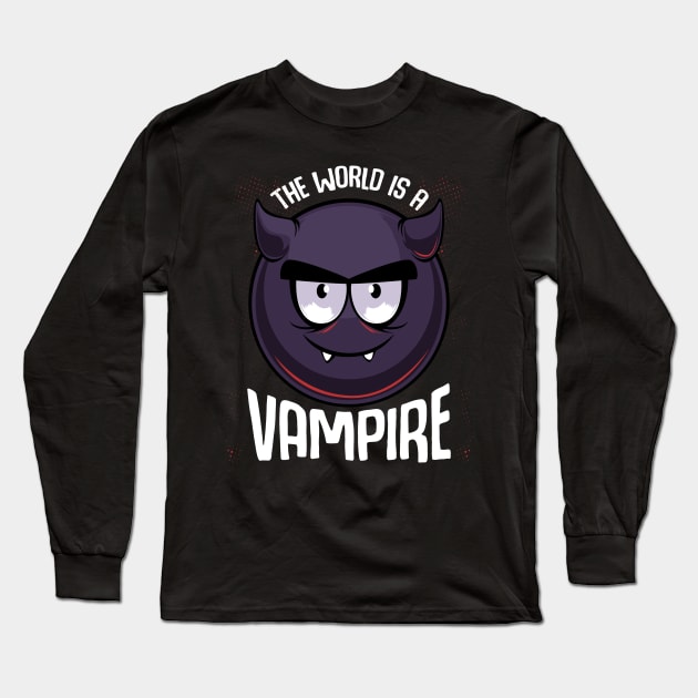 The World Is A Vampire - Cute Halloween Monster Long Sleeve T-Shirt by Lumio Gifts